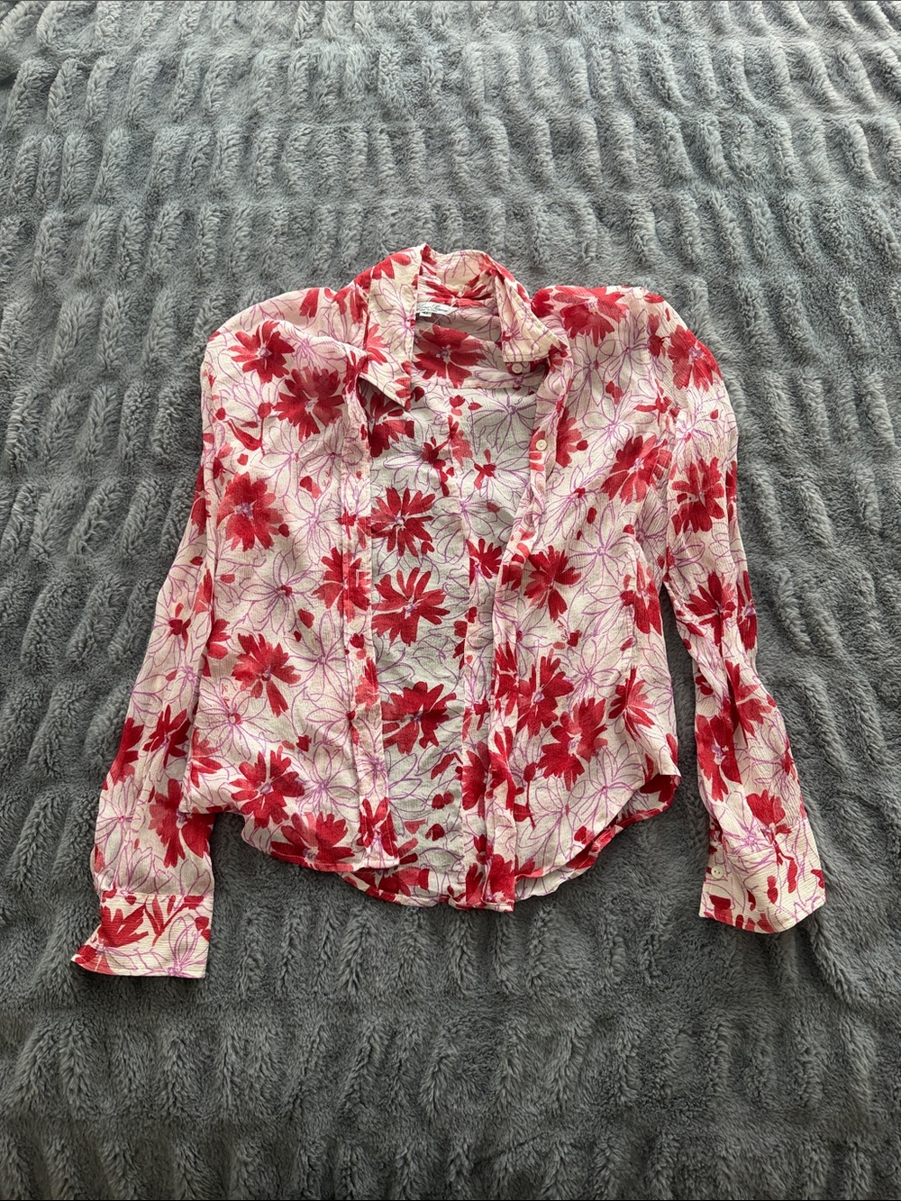 Loro Piana silk sheer blouse top